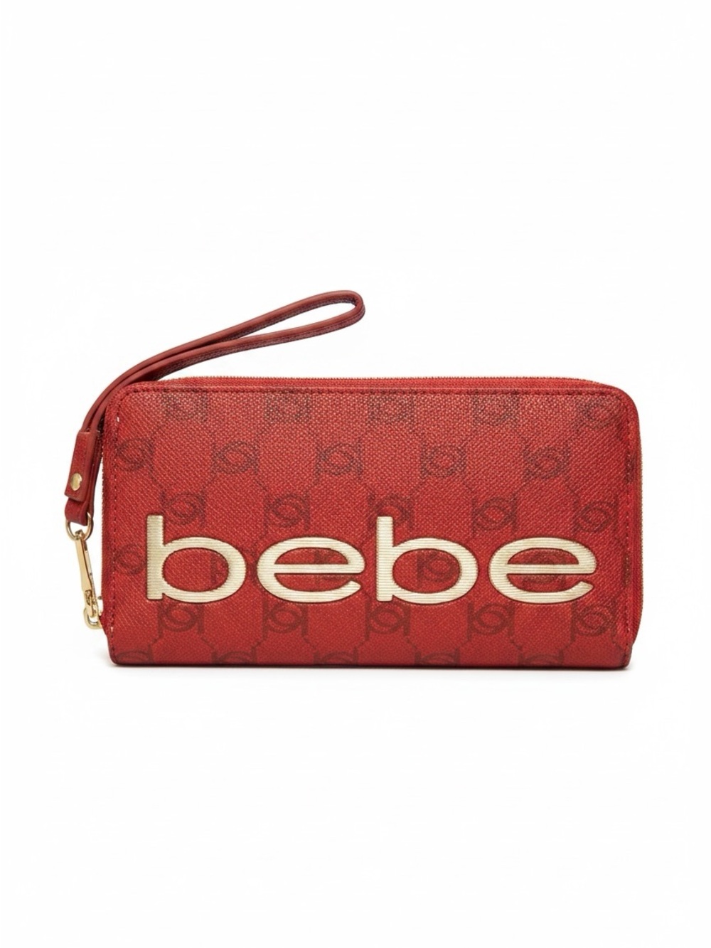 bebe Red Signature Wristlet Wallet nwt
